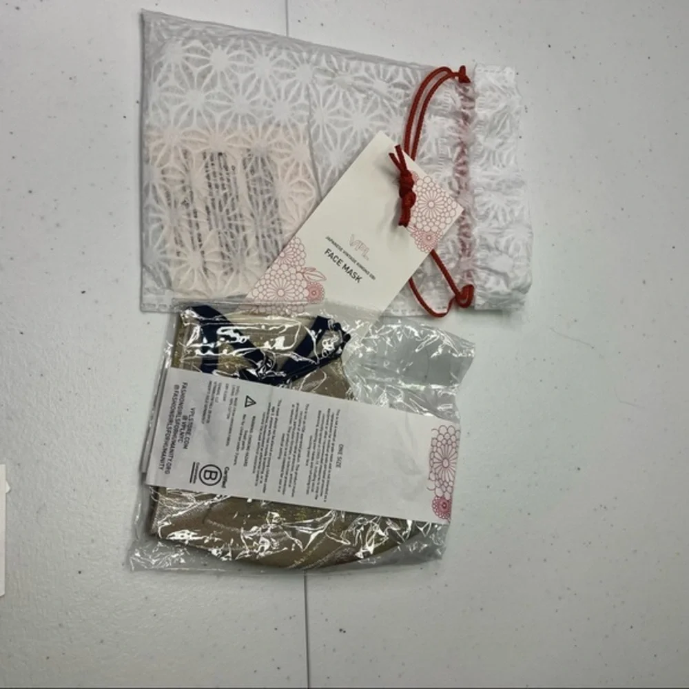 NWT VPL Japanese Vintage Kimono face mask